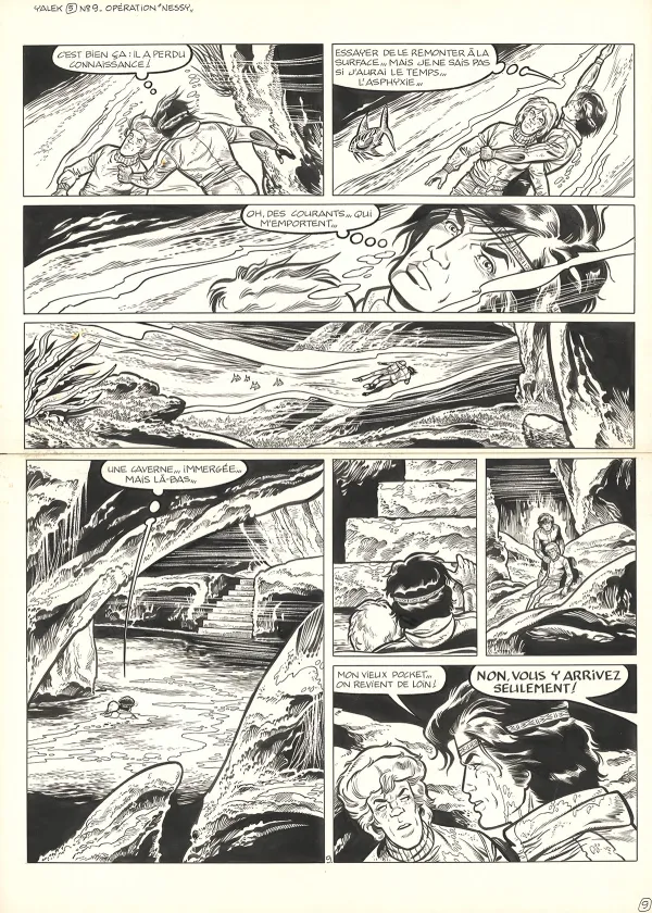 Planche noir et blanc, Yalek, Opération Nessy (T.11), Jacques Geron