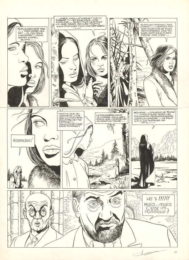 Black and white original page, Sang-de-Lune, Sang-De-Lune (T.1), Viviane Nicaise