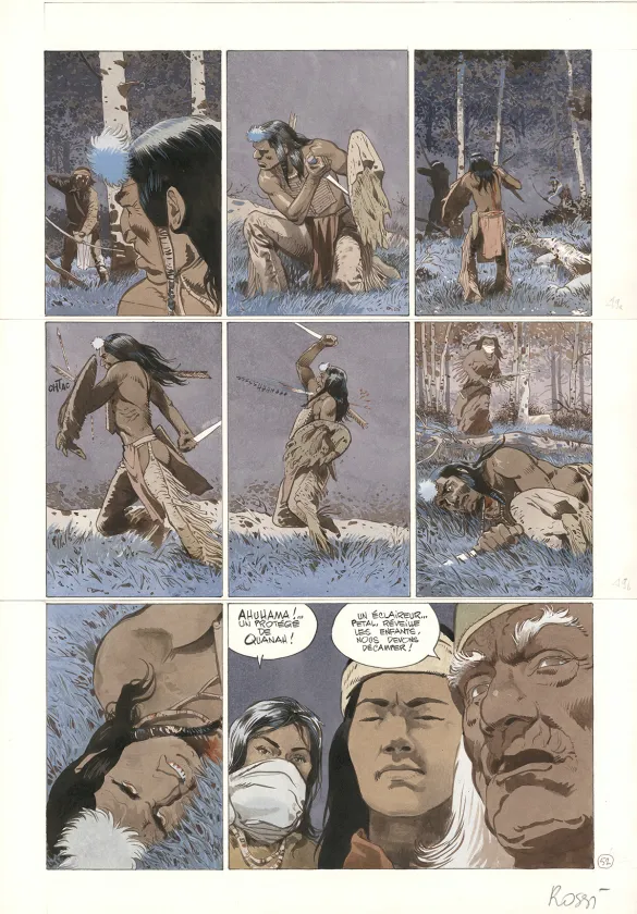 Colored original page, Comanche Trail, Christian Rossi