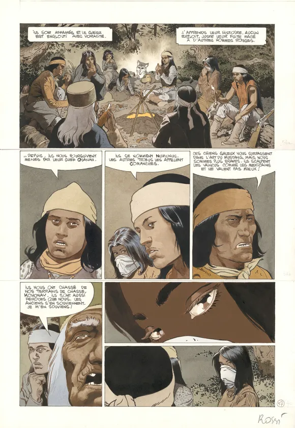 Colored original page, Comanche Trail, Christian Rossi