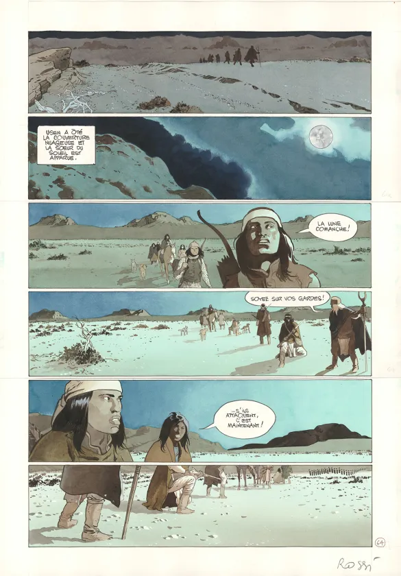 Colored original page, Comanche Trail, Christian Rossi
