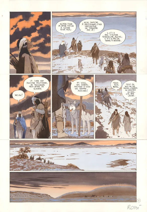 Colored original page, Comanche Trail, Christian Rossi