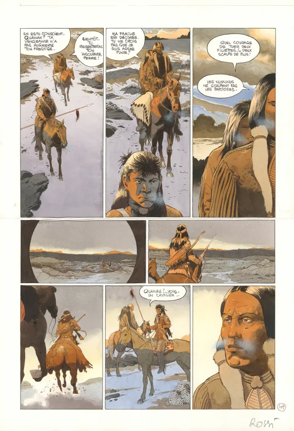 Colored original page, Comanche Trail, Christian Rossi