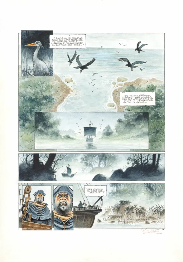 Colored original page, Cauchon... Ou l'homme qui tua Jeanne d'Arc, Joël Parnotte