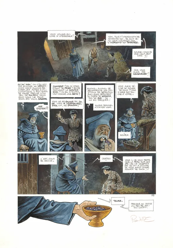 Colored original page, Cauchon... Ou l'homme qui tua Jeanne d'Arc, Joël Parnotte