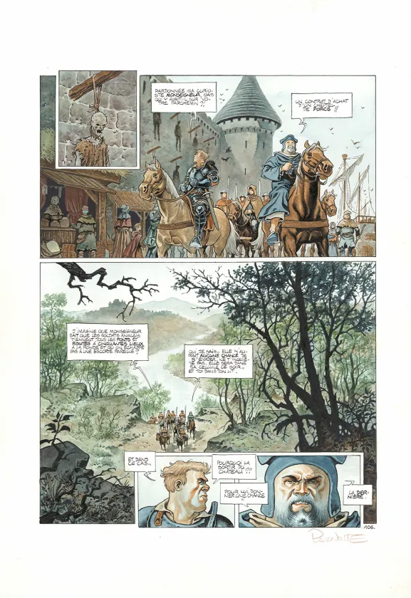 Colored original page, Cauchon... Ou l'homme qui tua Jeanne d'Arc, Joël Parnotte