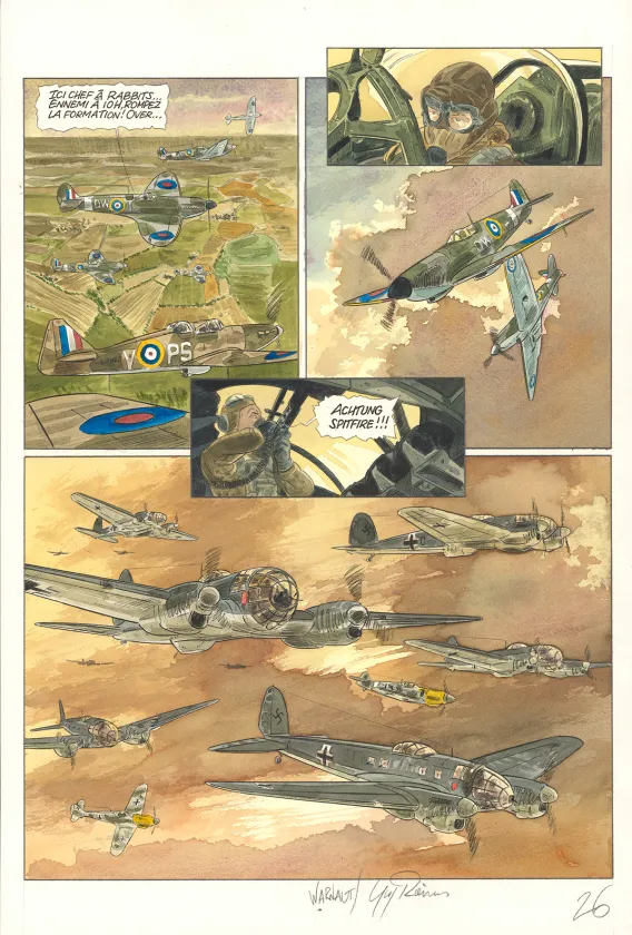 Planche couleur, Ciel d'orages, London burning (T.1),  Warnauts et Raives