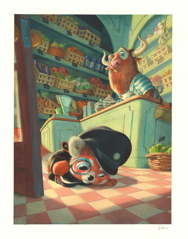 Illustration couleur, On a volé doudou !, Quentin Gréban
