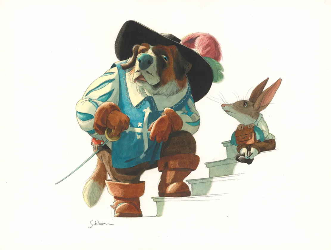 Illustration couleur, Les Mousquetaires de l'Ombre, Quentin Gréban