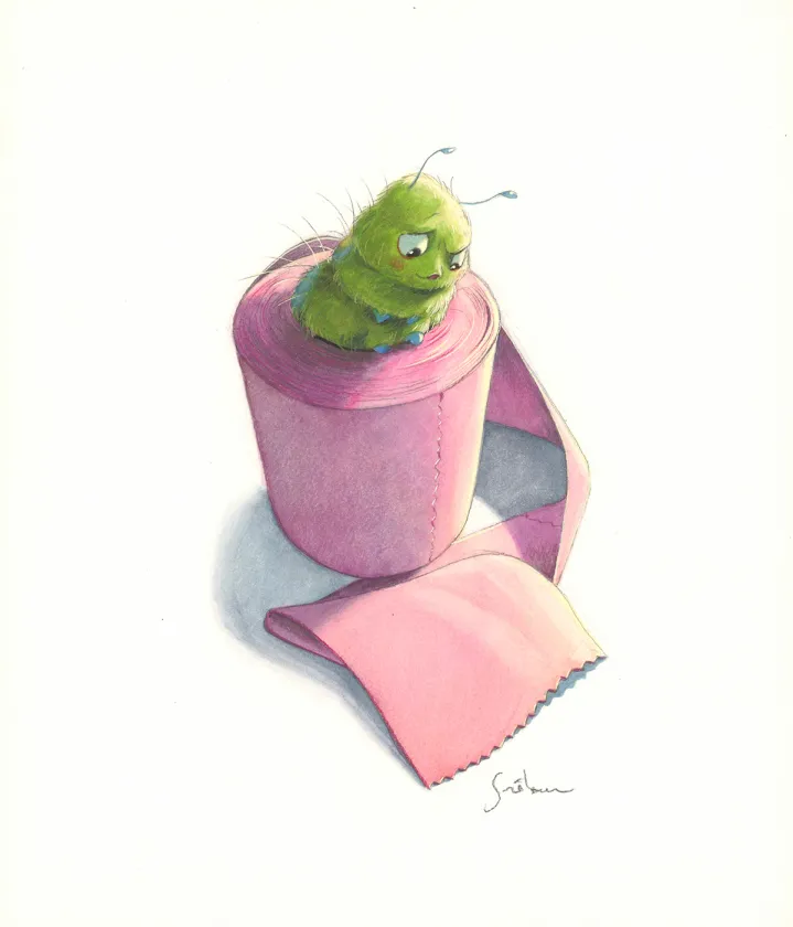 Illustration couleur, À la découverte des humains, Quentin Gréban