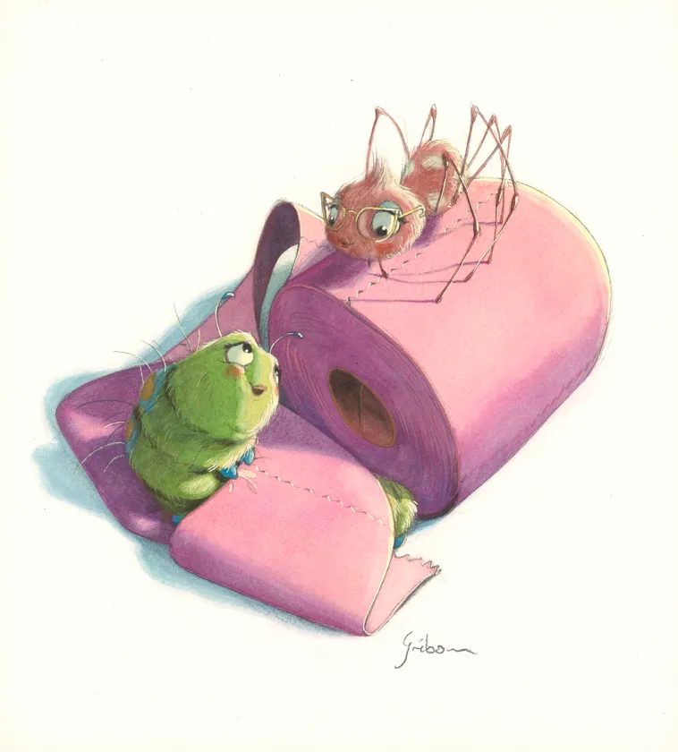 Colored illustration, À la découverte des humains, Quentin Gréban