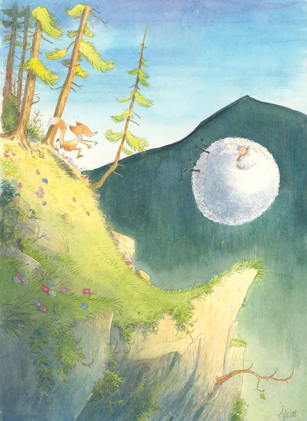 Colored illustration, Edmond gros mouton, Vincent Mallié