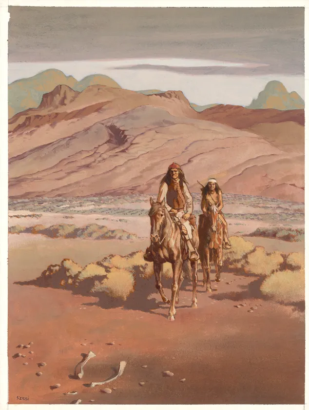 Illustration couleur, Golden West, Christian Rossi