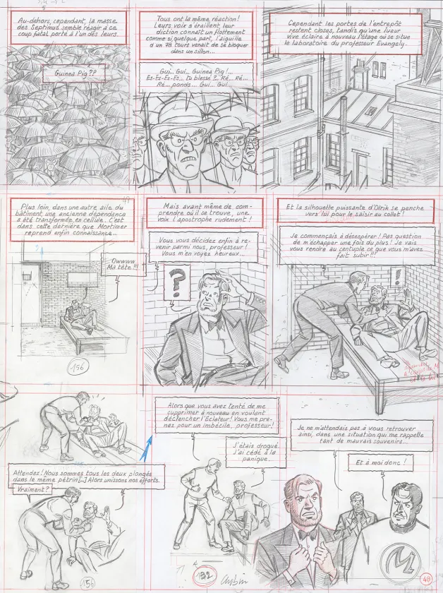 Sketch, Blake et Mortimer, Antoine Aubin