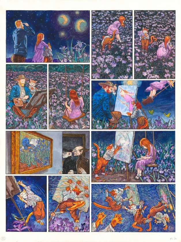 Colored original page, Vincent et Van Gogh, Gradimir Smudja