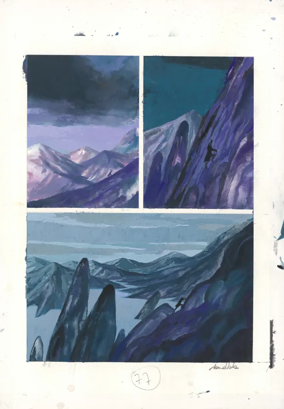 Colored original page, Frankenstein, David Sala