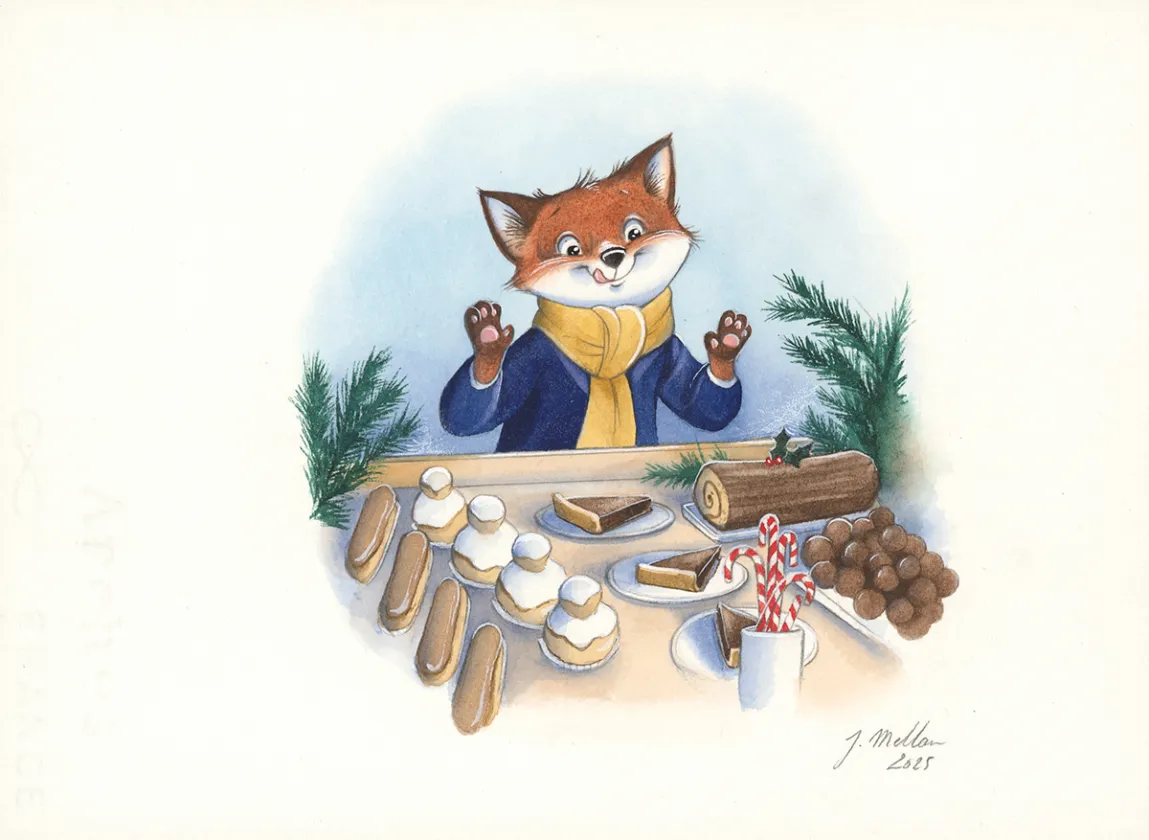 Illustration couleur, Les belles histoires de Grand-mère à écouter pour Noël - livre CD, Julie Mellan