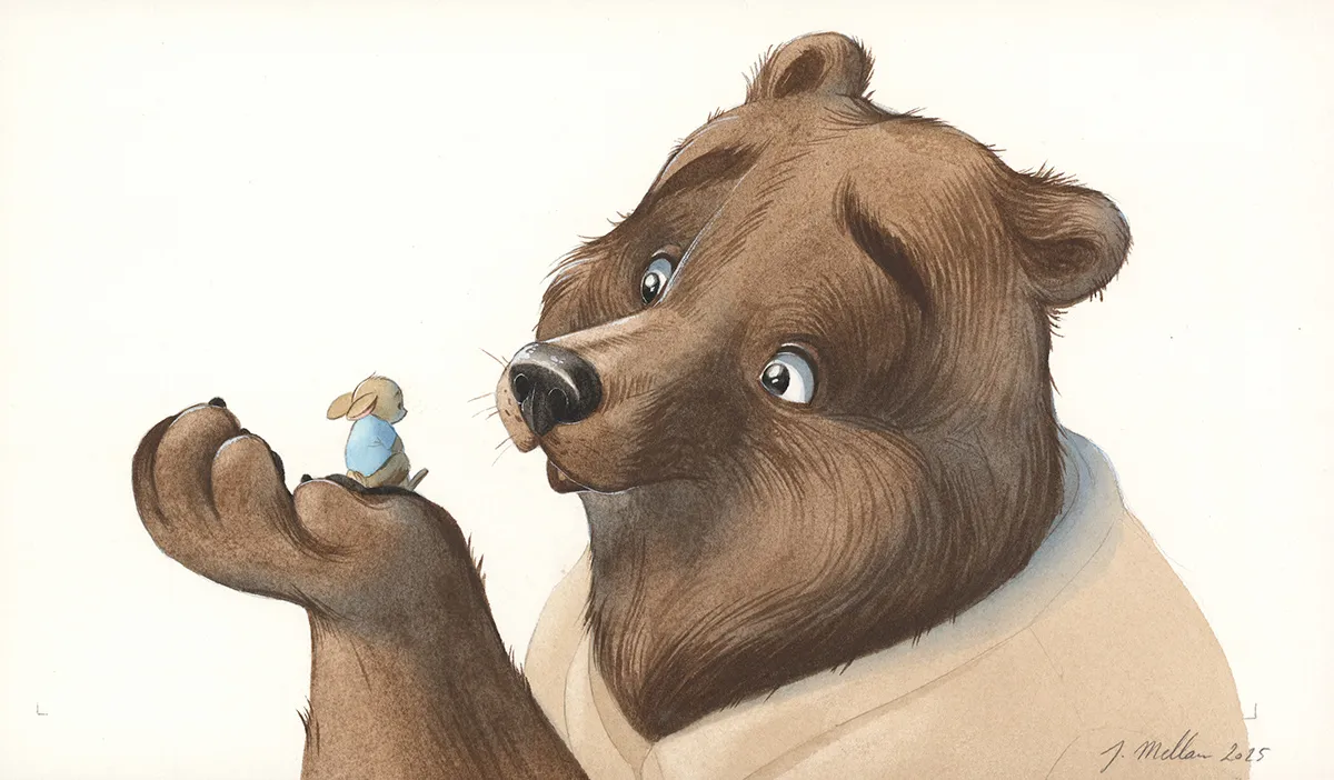 Illustration couleur, Les merveilleuses histoires de Grand Père dans la forêt, Julie Mellan