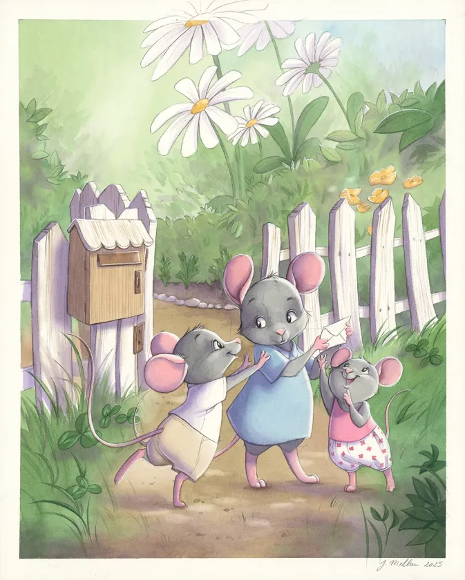 Illustration couleur, Les belles histoires de grand mère pour les beaux jours, Julie Mellan