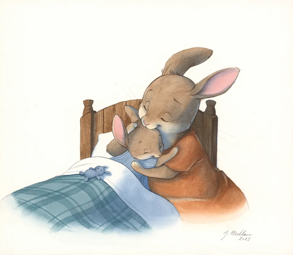Illustration couleur, Les belles histoires de grand mère sous les flocons , Julie Mellan