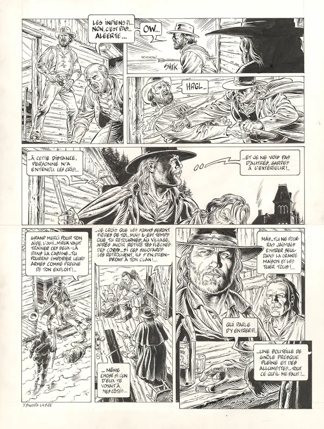 Planche noir et blanc, Lonesome, Le Territoire du sorcier (T.4), Yves Swolfs