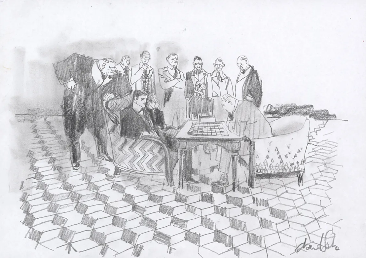 Crayonné, Le Joueur d'échecs, David Sala