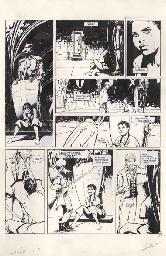 Planche noir et blanc, Marie des Loups, La garde Rouge (T.1), Régis Penet