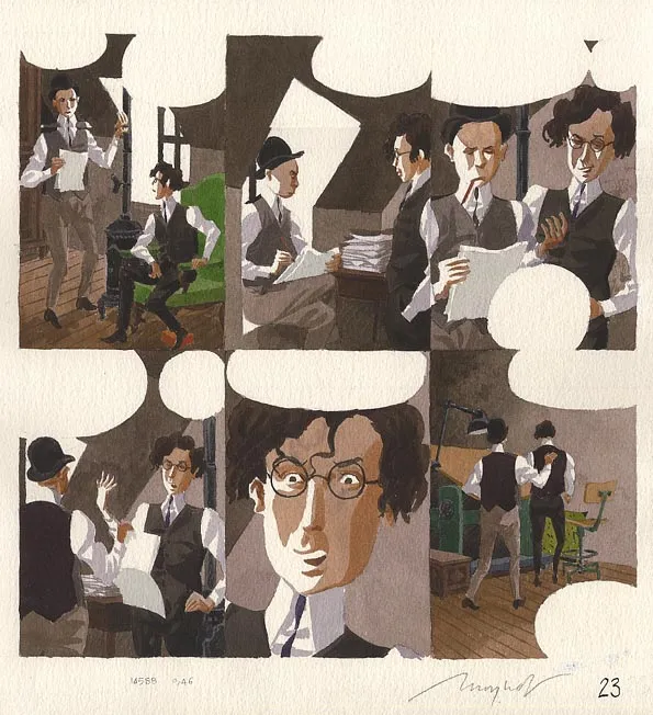 Colored original page, Oscar & Monsieur O, Emmanuel Moynot