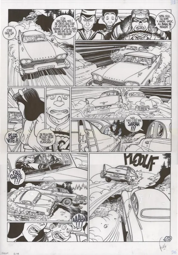 Planche noir et blanc, Le Poisson-clown, Christina (T.2), Fred Simon