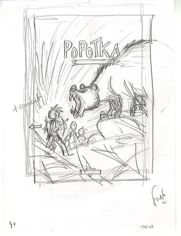 Sketch, Popotka le petit sioux, Mahto (T.3), Fred Simon