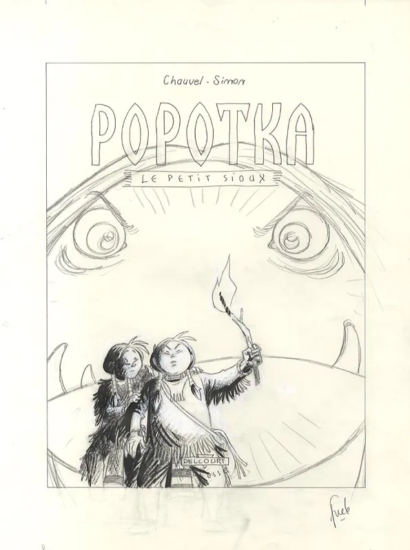 Projet de couverture, Popotka le petit sioux, Wendigo (T.2), Fred Simon
