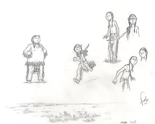 Crayonné, Popotka le petit sioux, Fred Simon