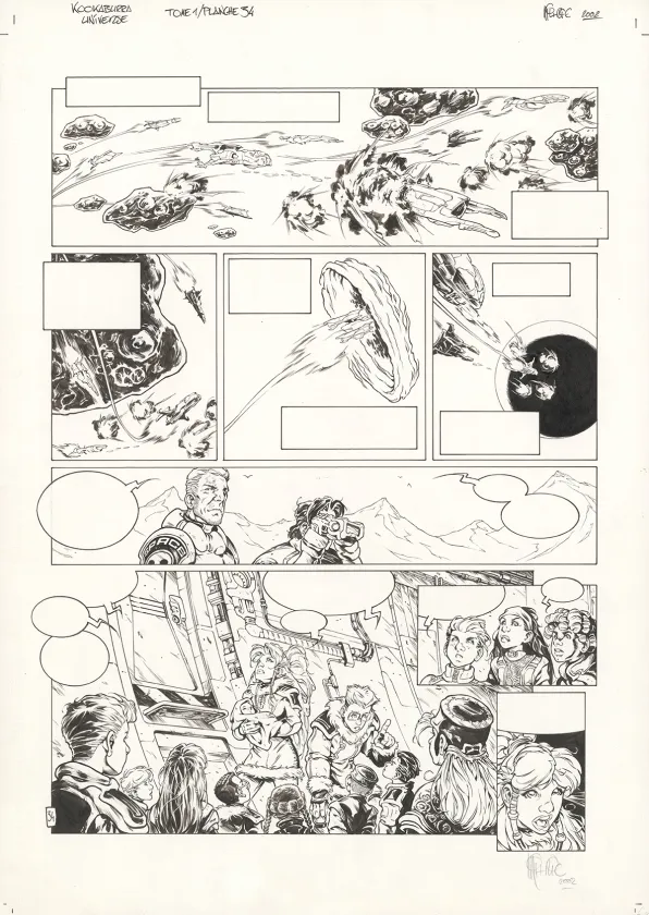 Black and white original page, Kookaburra Universe, Le secret du sniper (T.1), Nicolas Mitric