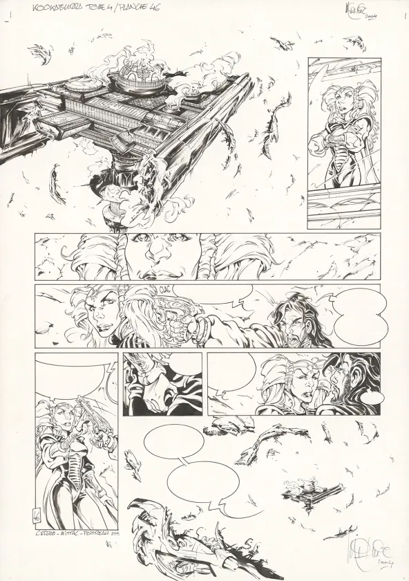Planche noir et blanc, Kookaburra, Système Ragnarok (T.4), Nicolas Mitric