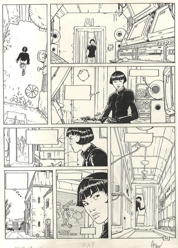 Planche noir et blanc, La Malédiction de Zener, Sibylle (T.1), Philippe Adamov