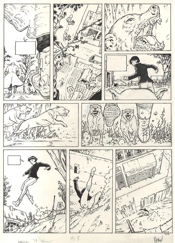 Planche noir et blanc, La Malédiction de Zener, Sibylle (T.1), Philippe Adamov