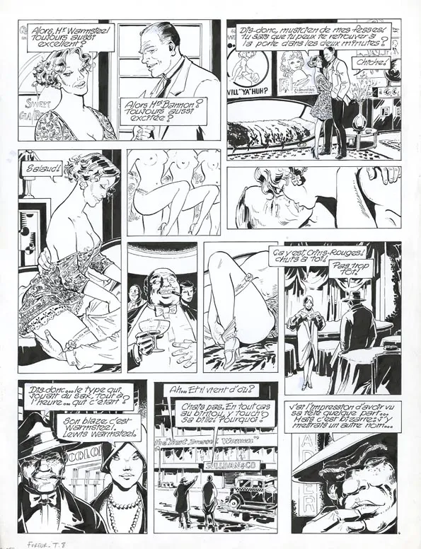 Black and white original page, Louis la Guigne, Fureur (T.8), Jean-Paul Dethorey