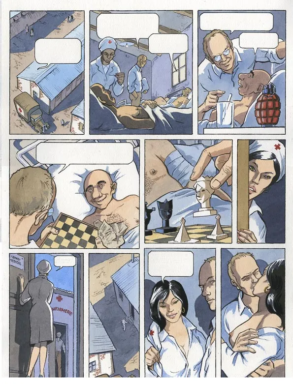 Colored original page, Louis la Guigne, Les parias (T.12), Jean-Paul Dethorey