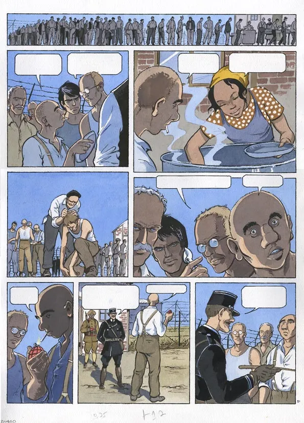 Colored original page, Louis la Guigne, Les parias (T.12), Jean-Paul Dethorey