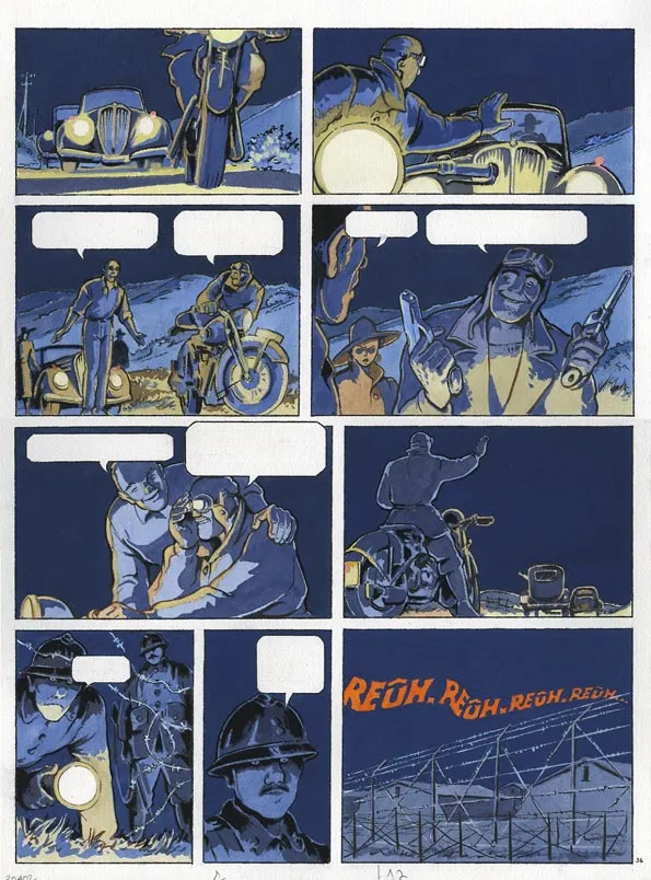 Colored original page, Louis la Guigne, Les parias (T.12), Jean-Paul Dethorey