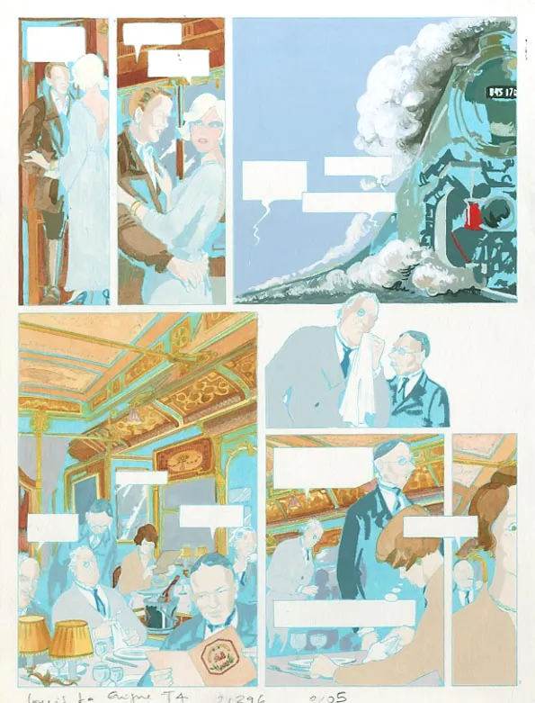 Color layout, Louis la Guigne, Le jour des faucons (T.4), Jean-Paul Dethorey