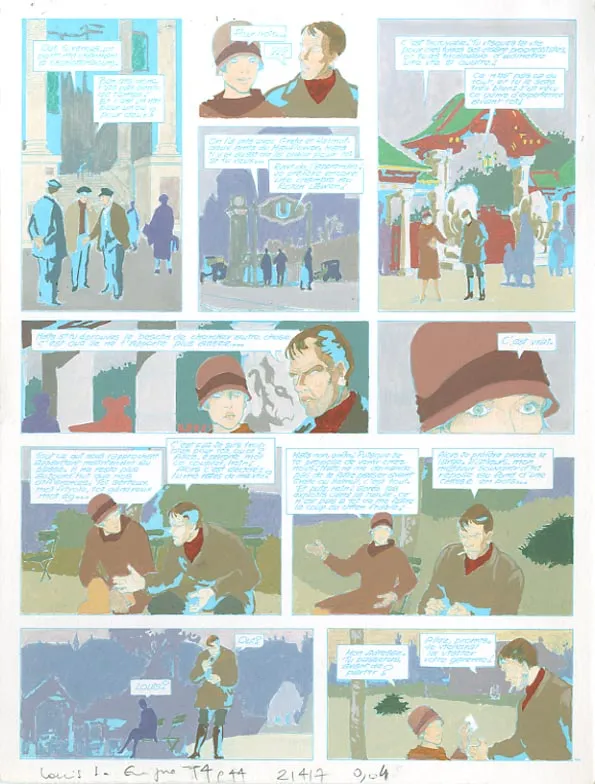 Color layout, Louis la Guigne, Le jour des faucons (T.4), Jean-Paul Dethorey