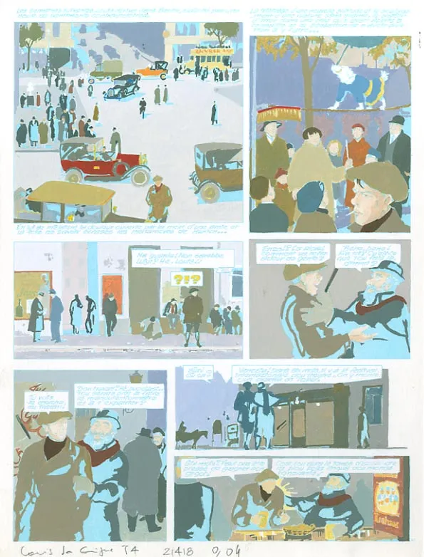 Color layout, Louis la Guigne, Le jour des faucons (T.4), Jean-Paul Dethorey