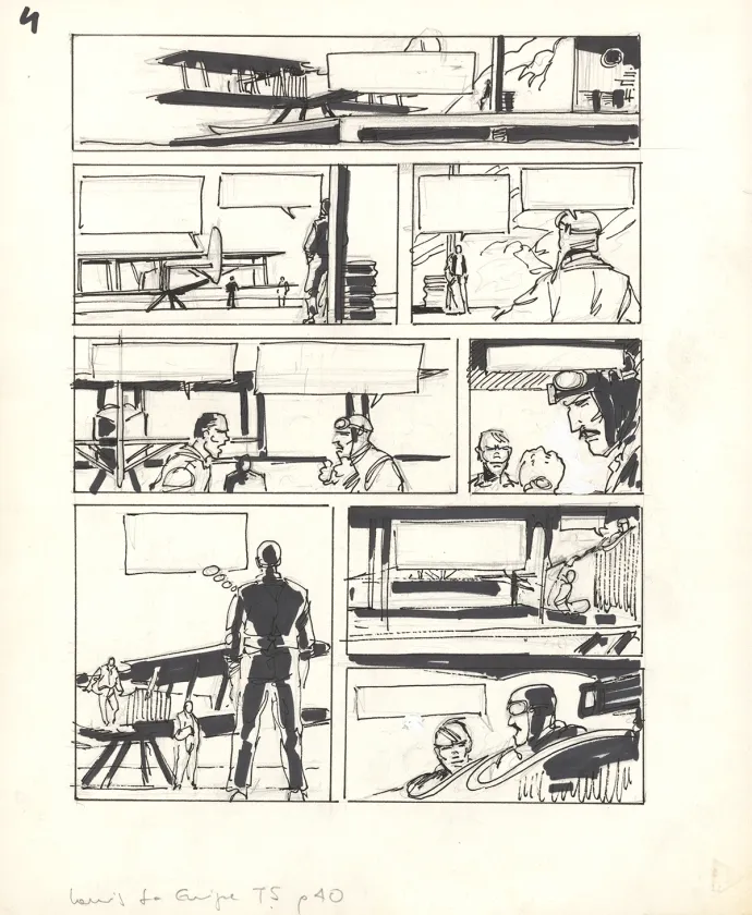Black and white illustration, Louis la Guigne, L'escouade pourpre (T.5), Jean-Paul Dethorey