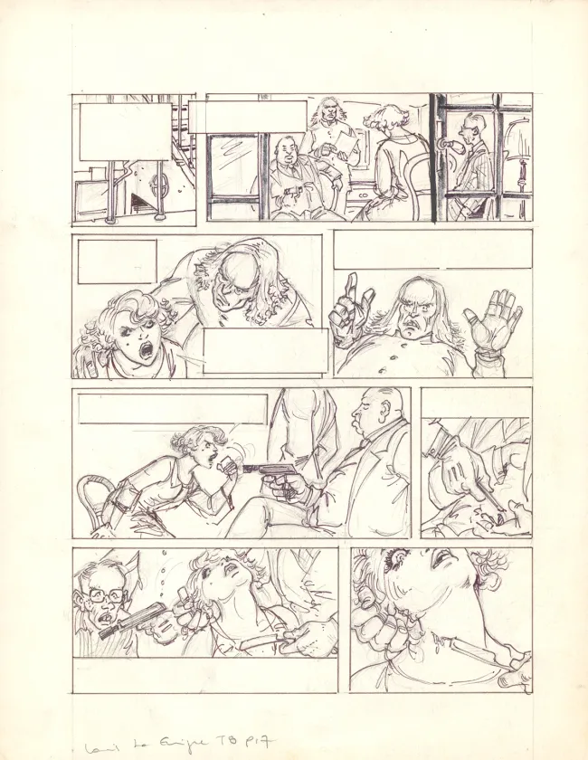 Illustration noir et blanc, Louis la Guigne, Fureur (T.8), Jean-Paul Dethorey