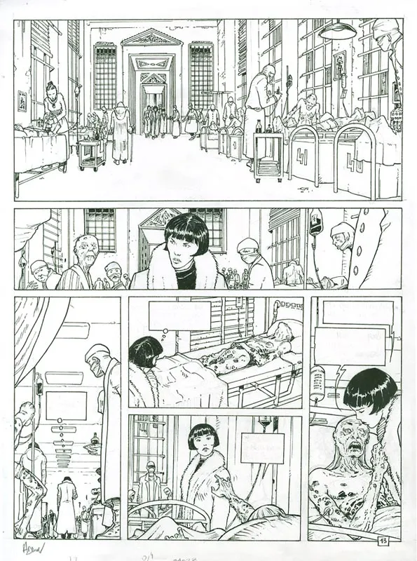 Planche noir et blanc, La Malédiction de Zener, Le Clan des embaumeurs (T.2), Philippe Adamov