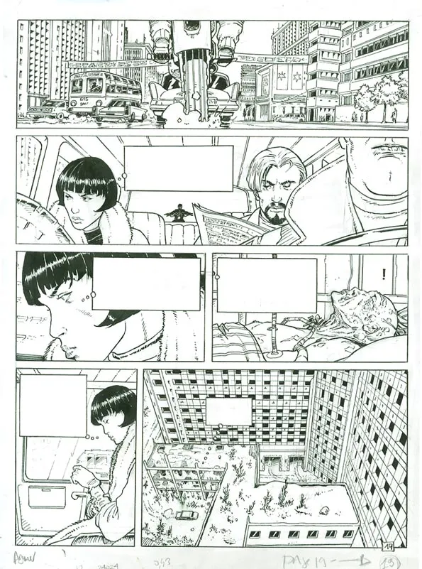 Black and white original page, La Malédiction de Zener, Le Clan des embaumeurs (T.2), Philippe Adamov