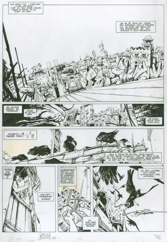 Planche noir et blanc, Vauriens, Dame Brèche-Dent (T.2), Laurent Cagniat