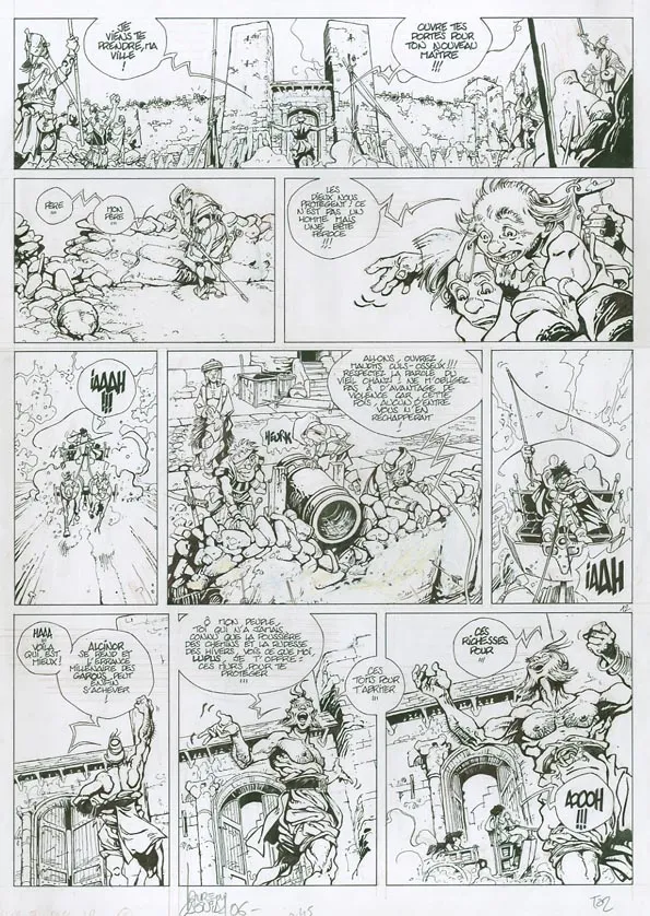 Planche noir et blanc, Vauriens, Dame Brèche-Dent (T.2), Laurent Cagniat