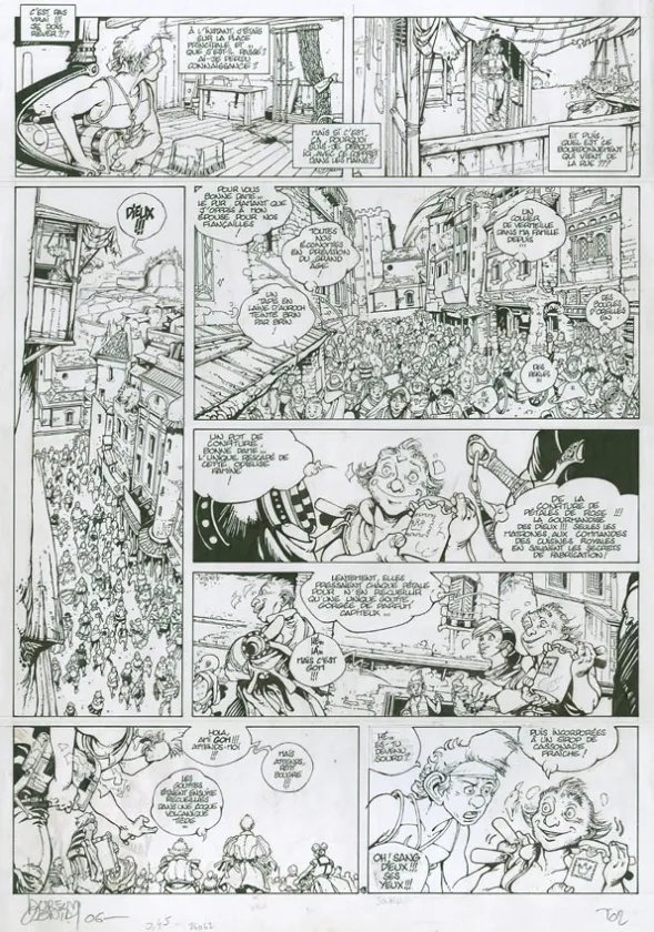 Planche noir et blanc, Vauriens, Dame Brèche-Dent (T.2), Laurent Cagniat
